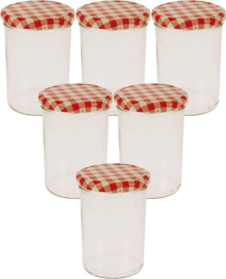 6 jampotten inmaakpotten 440ml inclusief 6 etiketten