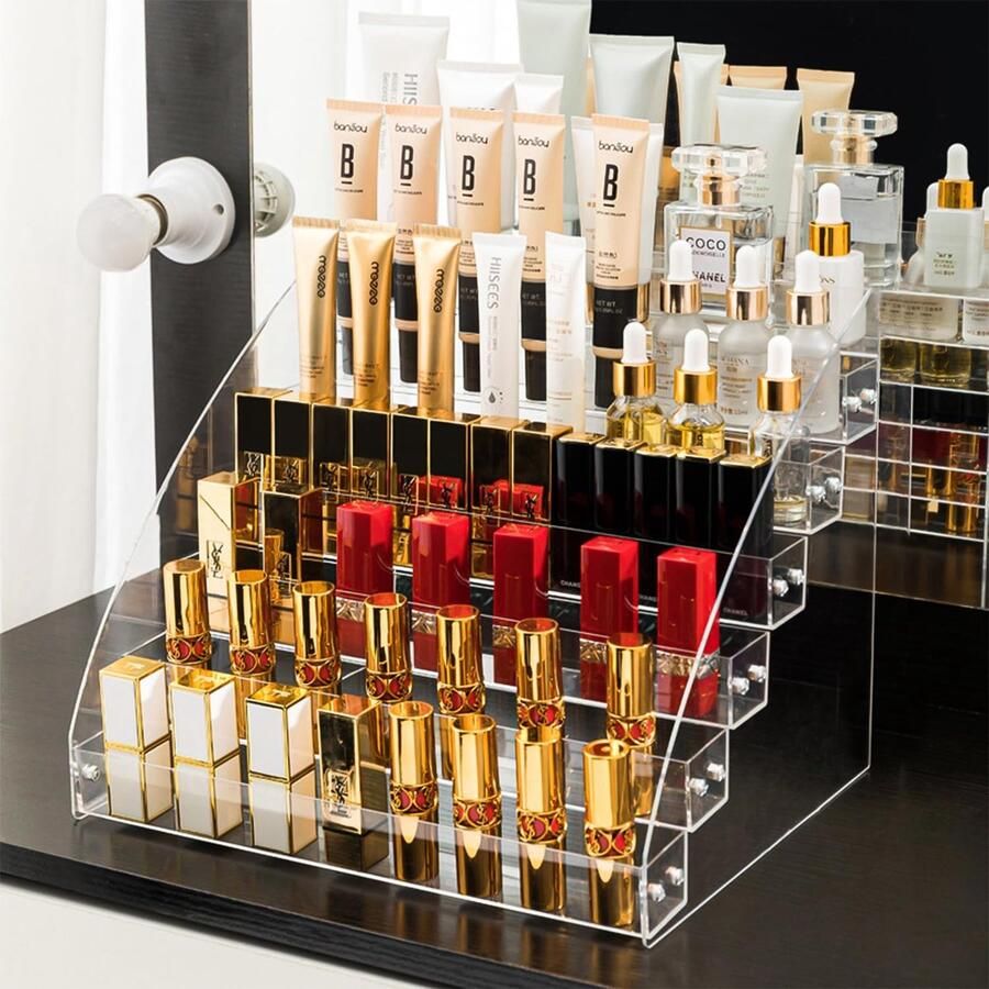 6 lagen nagellak opslag acryl nagellak organizer houder nagellak rek display rek voor lippenstift parfum cosmetica etherische oliën en huidverzorging