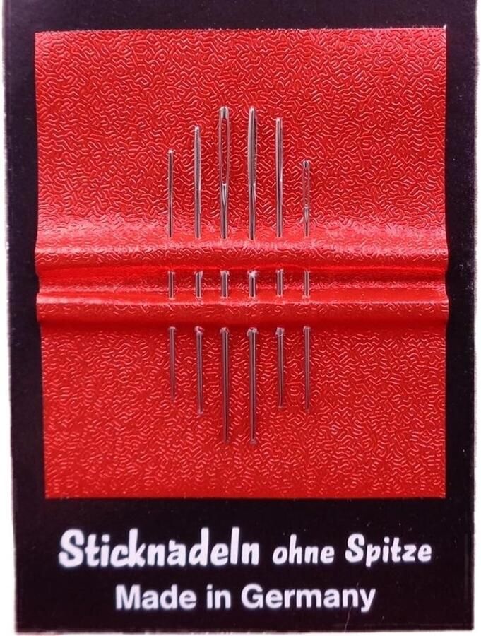 6 naainaalden zonder punt borduurnaalden stopnaalden naalden 3 tot 6 cm vershillende groottes tapijtnaalden- kruissteeknaalden