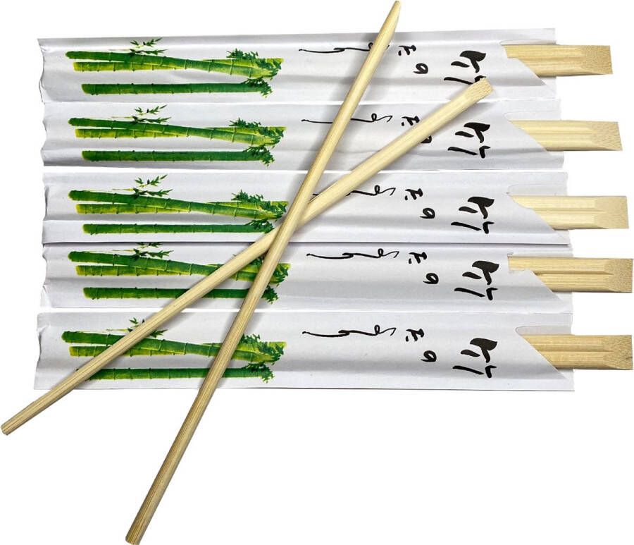 6 paar Luxe bamboe eetstokjes bruin Sushi stokjes Chopsticks Japanse stokjes 6x2 stuks 21 cm lang Hout