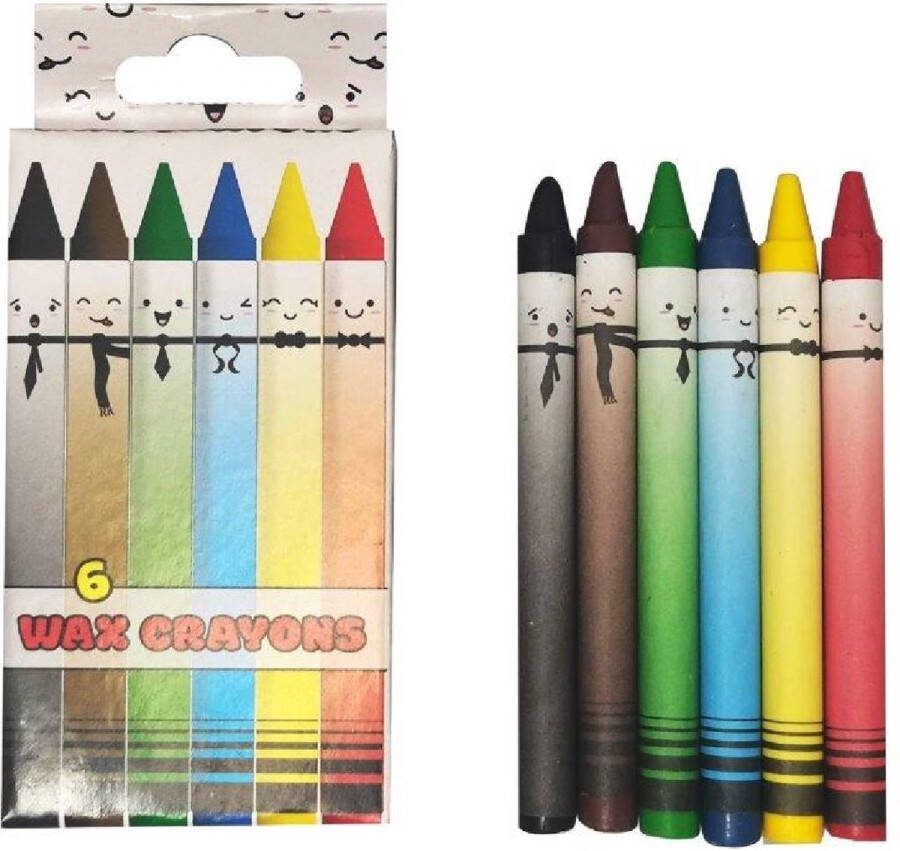 6 PAKJES Waskrijtjes 6 Krijtjes per Pakje Krijten Kleuren Creatief Speelgoed Uitdeelcadeaus