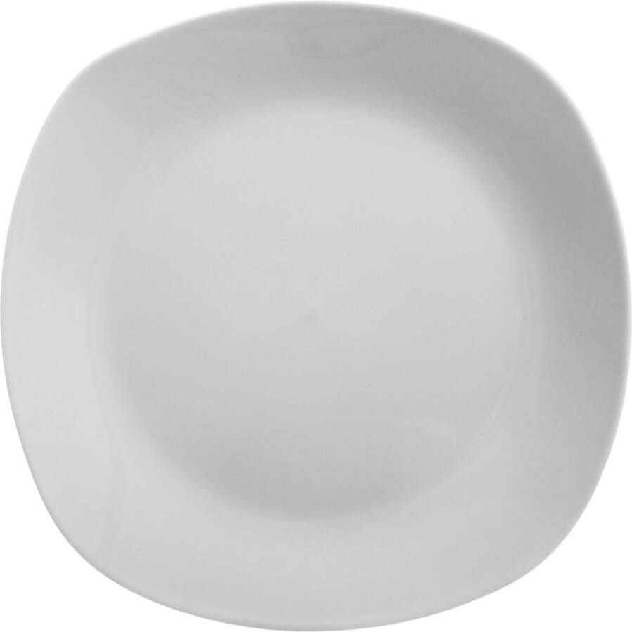 4Goodz 6-persoons Porseleinen Dinerborden Plaza 25 cm Wit