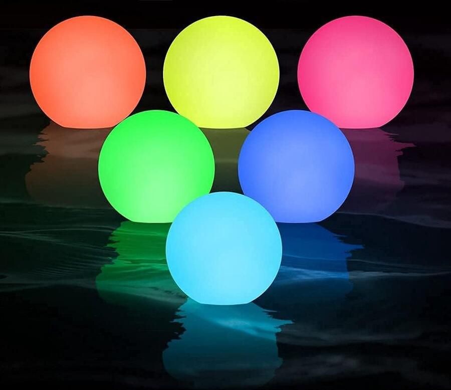 6 stks Drijvend Zwembad Licht LED Spa Licht IP68 Waterdicht RGB 16 Kleur Veranderende Bad Nachtlampje Licht Up Ball voor Kids Gift Bruiloft Partij Hot Tub Huis Decor jacuzzi accessoires