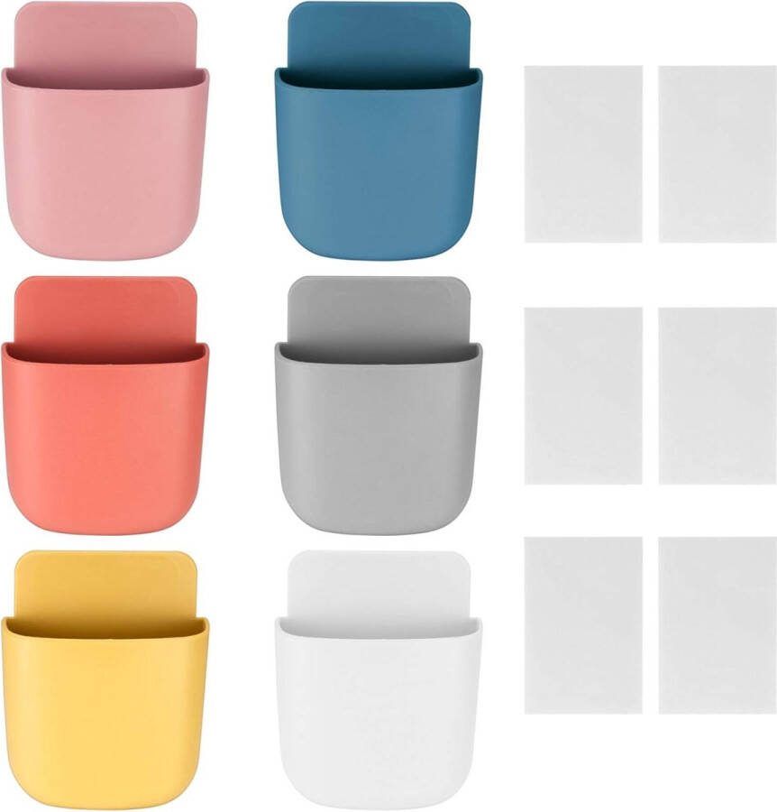 6 stuks afstandsbedieningshouders hangende opbergwandhouder afstandsbediening zelfklevende organizer opbergdozen voor thuis kantoor mobiele telefoon stroom tandenborstelhouder houder