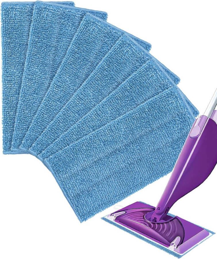 6 stuks microvezel moppads voor Swiffer WetJet vloerwisser wasbare herbruikbare navulling nat en droog gebruik