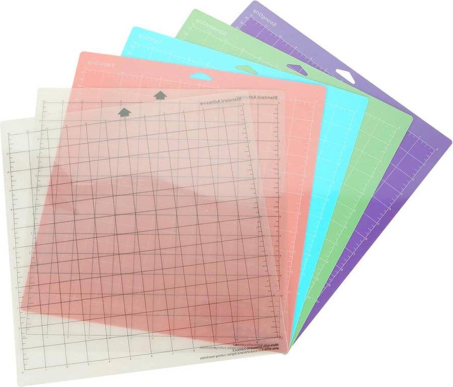 6 stuks snijmatten Cricut Maker Explore Air 2 Air One plotter snijmat (StandardGrip LightGrip StrongGrip FabricGrip)