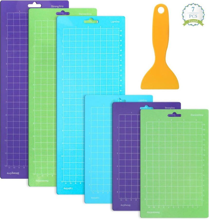 6 stuks snijmatten voor Cricute met 1 spatel antislip snijmat set