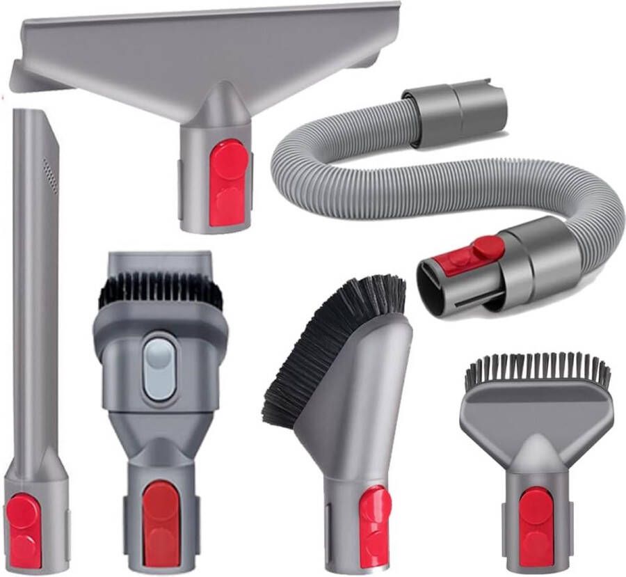 6 STUKS Stofzuiger Opzetgereedschap Kits Geschikt voor Dyson V7 V8 V10 V11 V15 Snoerloze Stofzuiger Geschikt voor Gordijn Auto Bankhoeken Reiniging