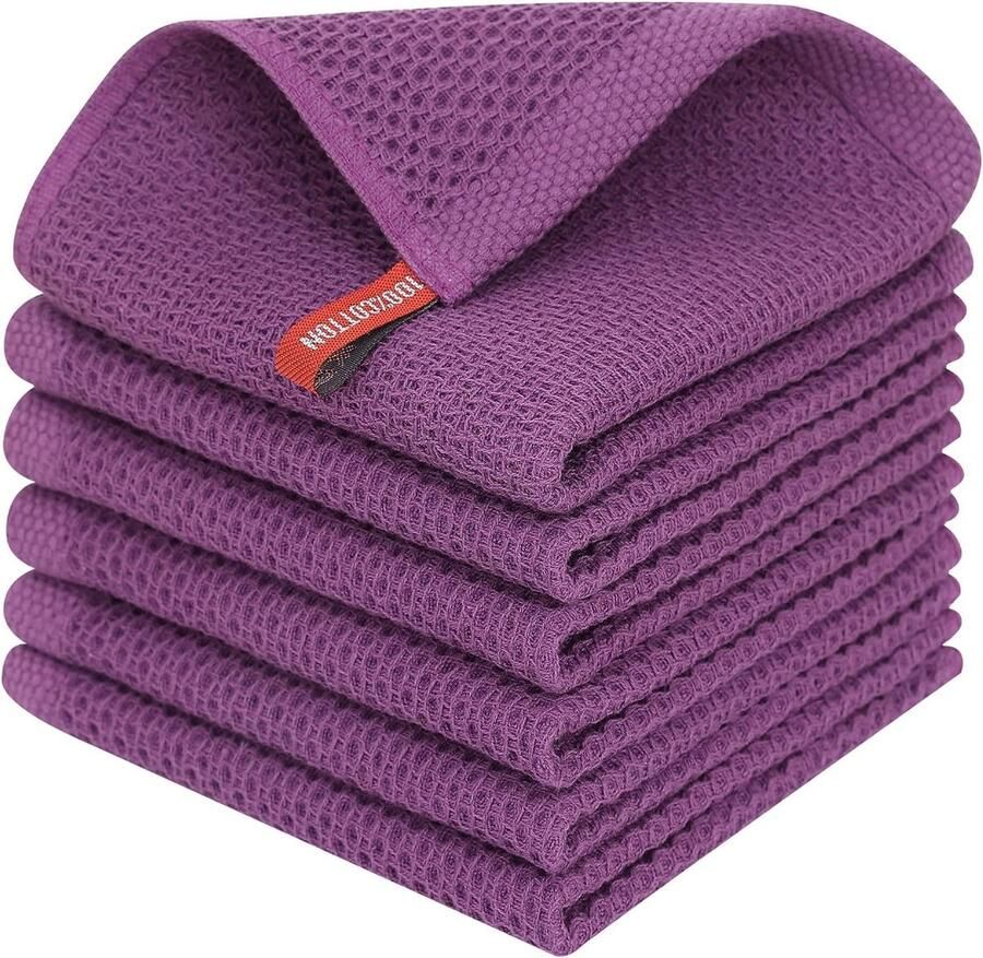 6 Stuks Theedoeken zachte theedoeken keukendoeken absorberende keukendoeken dikke pluisvrije theedoek vaatdoeken poetsdoeken