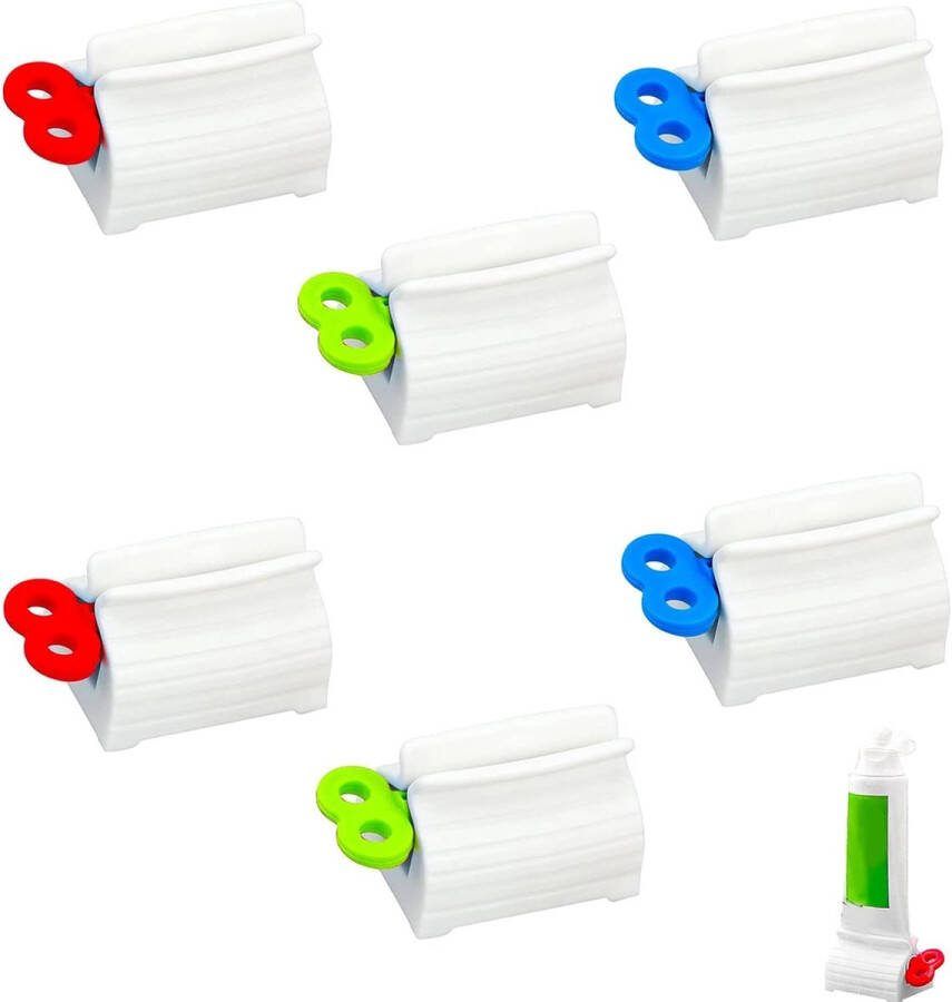 6 stuks tubeknijpers voor rolling tubes handige tandpastaknijper voor handcrème of mosterd 3 kleuren