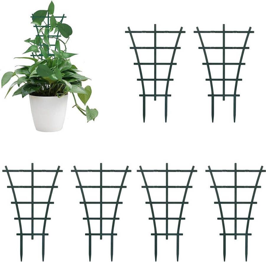 6 stuks tuinplantensteunen klimhulp kamerplanten klimhulp voor klimplanten buiten klimhulp voor planten klein voor plantenrooster plantenbak klimhulp