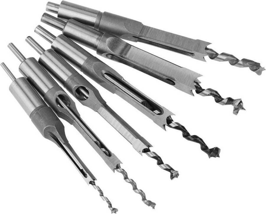 6 stuks vierkante houtboor set 4-kant gat draaiboor gereedschap voor bouw installatie 635 8 95 127 14 16 mm