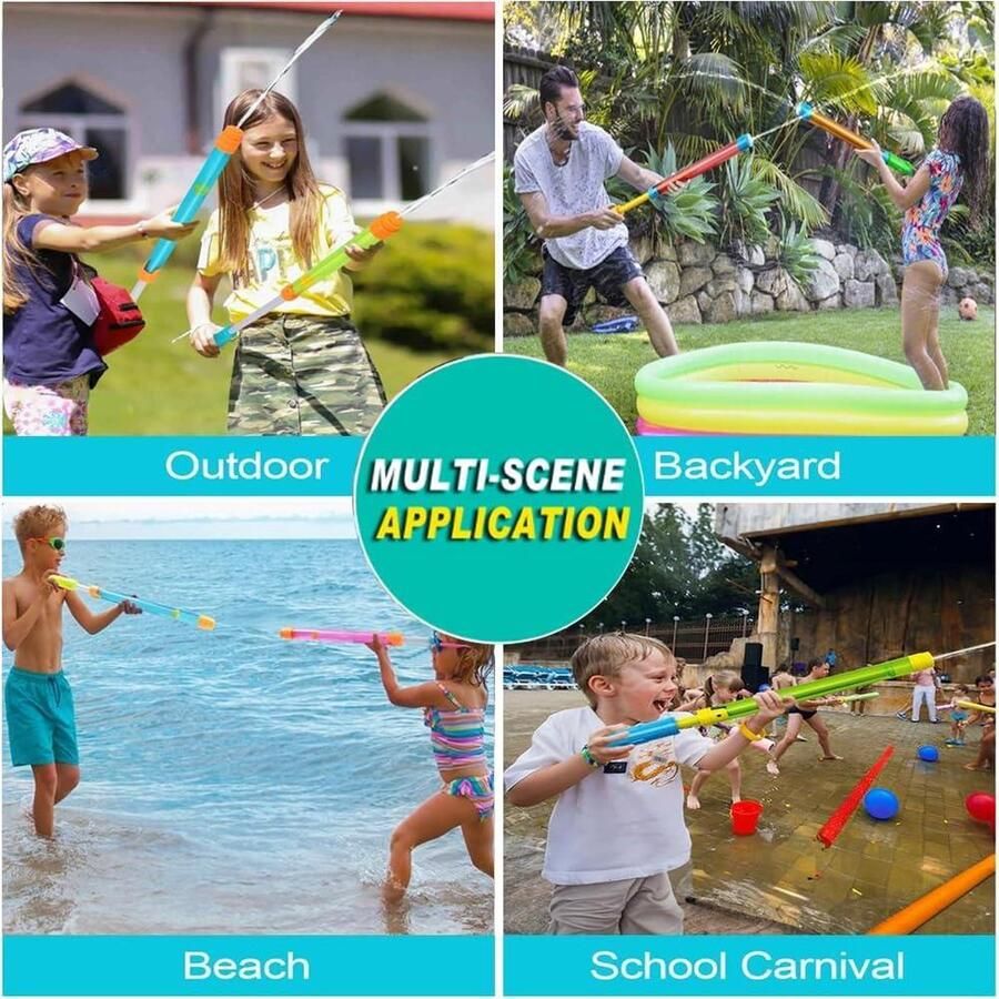 6 stuks Waterpistool Set 45 cm bereik Speelgoed voor kinderen en volwassenen