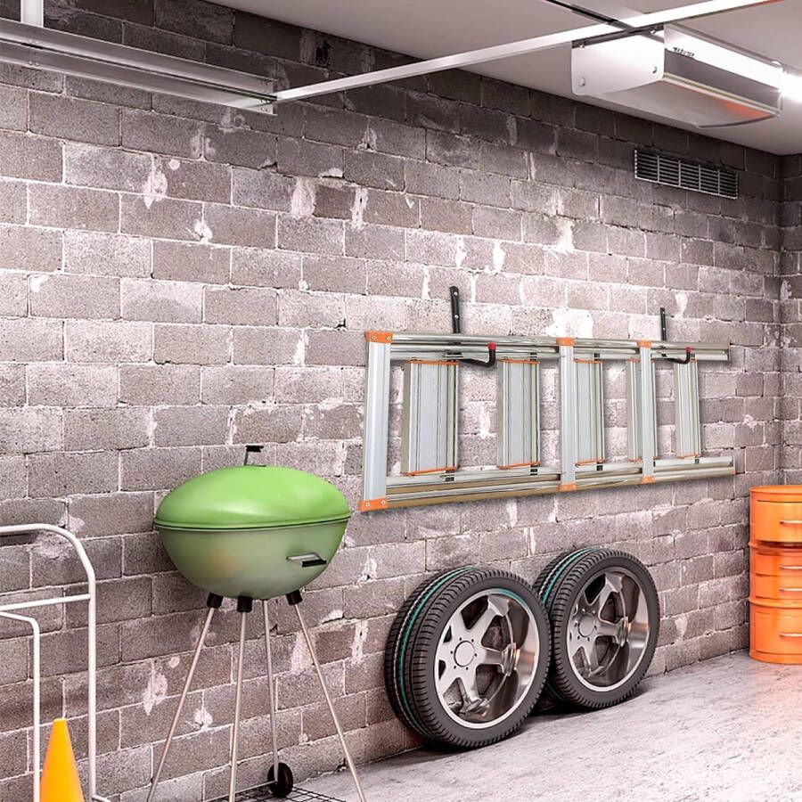 6 stuks zware garagehaken bevestigingshaken met rubberen coating wandhaken garage multifunctionele haken voor klapstoelen ladders fietsen gereedschap tuinslangen zwart