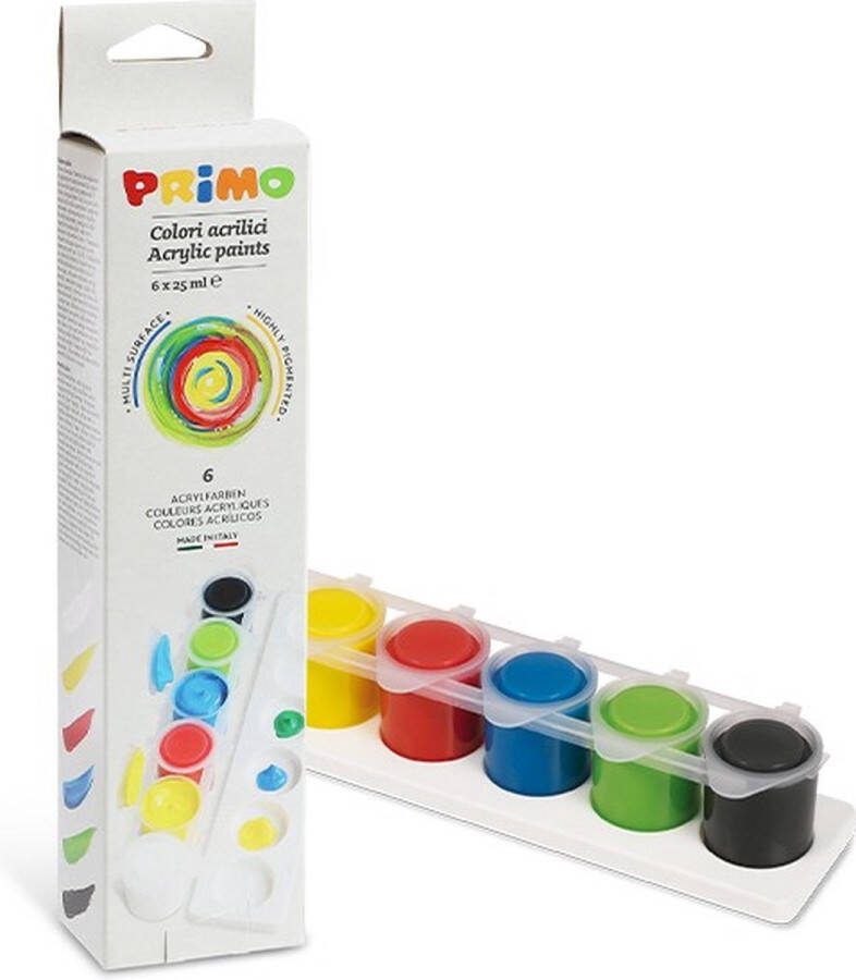 6 X 25 ml ACRYLVERF MET MENGPALET PRIMO
