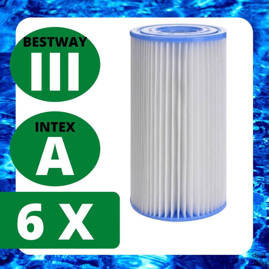 6 x Zwembadfilter Intex Type A (29000)