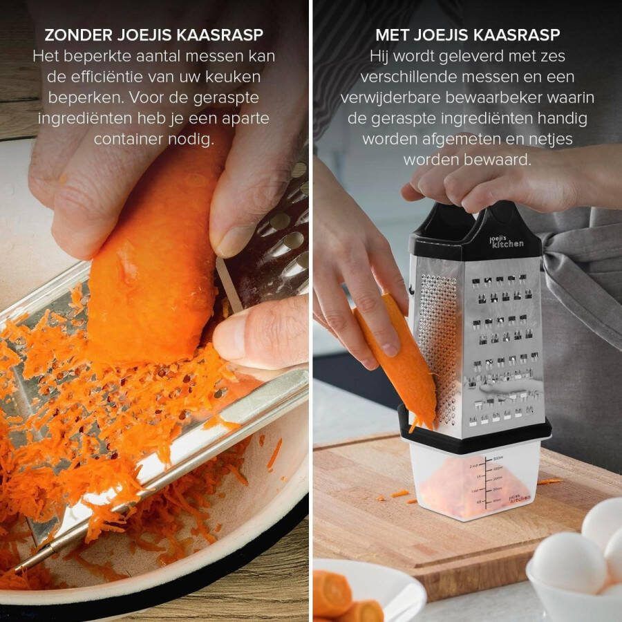 6-Zijdige Handrasp Zester Grof Medium Fijn Rasp Met Houder Ideaal Voor Raspen Snijden Hakmolen Voor Keuken Kaasrasp