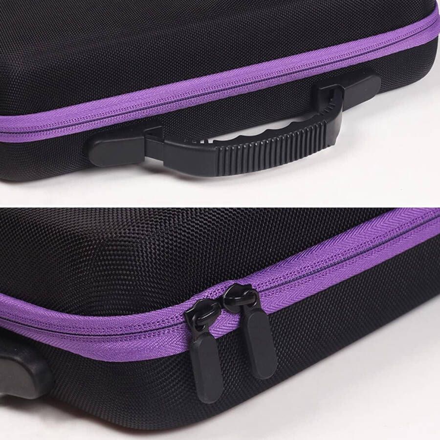 60 Flessen Essentiële Olie Houder Reizen EVA Draagtas Grote Capaciteit Nagellak Opbergdoos Organizer Nagellak Opbergtas Foam Insert Tote Zwart Houder voor 60 flessen etherische olie nagellak koffer