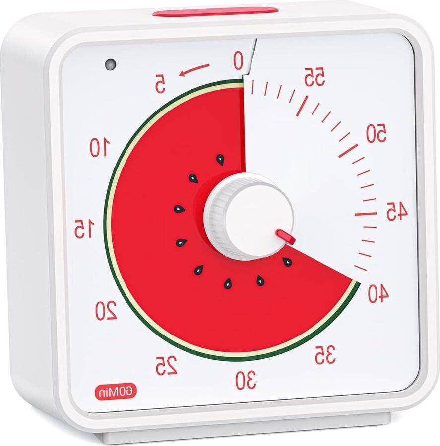60 Minute Visuele Timer Countdown Timer voor Kinderen Classroom Bureau Timer Studie Time Manager Tool Fruit Patroon (watermeloen)