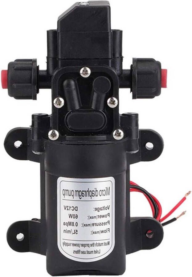 60 W waterpomp 12 V drukwaterpomp membraanpomp automatische hoge druk 5 l min 99 x 167 cm