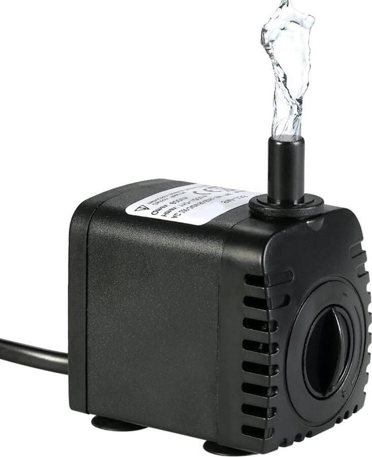 600 l u 8 W dompelpomp Mini waterpomp met aquariumpomp onderwaterpomp voor fontein aquarium vijver tuin met EU-stekker fonteinpomp