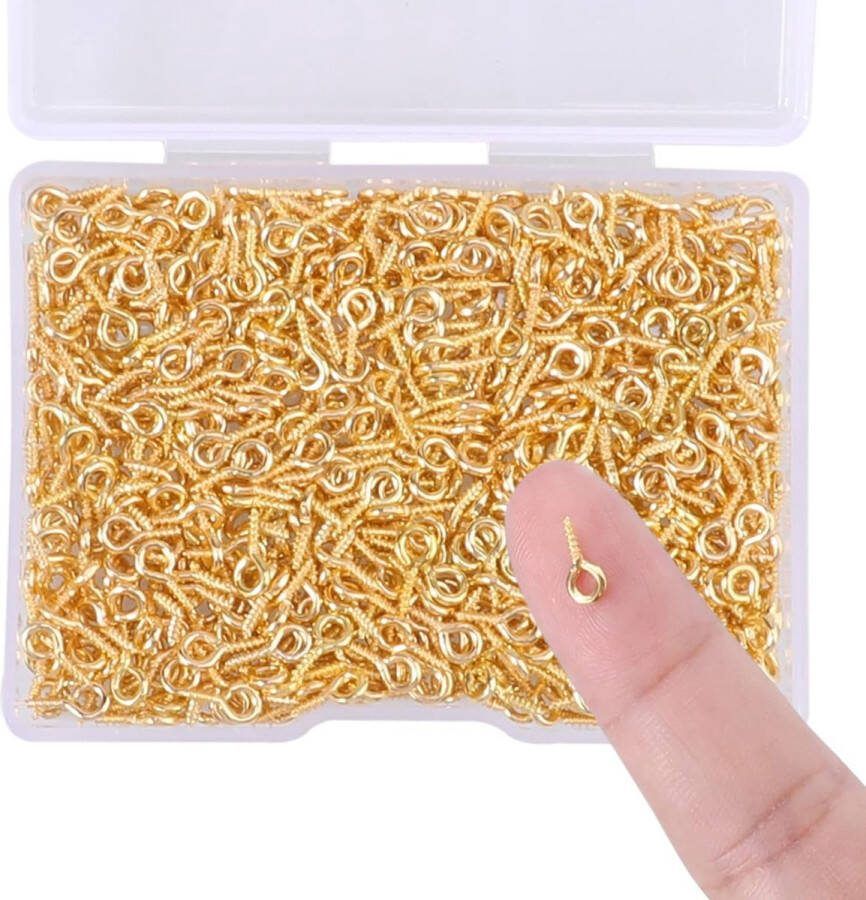 600 stuks 8 mm door haken mini ogen schroefogen schroefhaken roestvrij staal oogschroef oogpennen houten schroefdraad oogschroeven voor hars sieraden kralen sieraden maken en kunststof