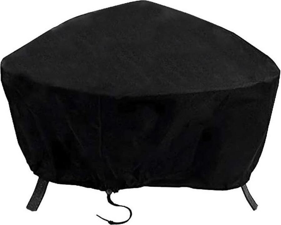 600D Afdekking voor Ronde Haard Beschermhoes voor Vuurkorf BBQ Hoes Outdoor Barbecue Grill Cover V7084B (92 x 31cm) BBQ hoes rond