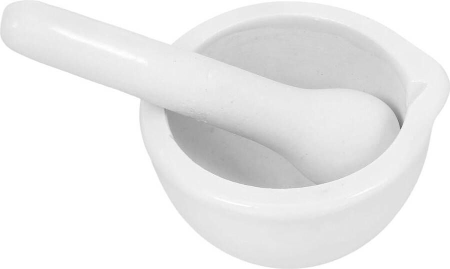 60mm porseleinen vijzel en stamper met giettuit keramische set chemische kom met slijpstang