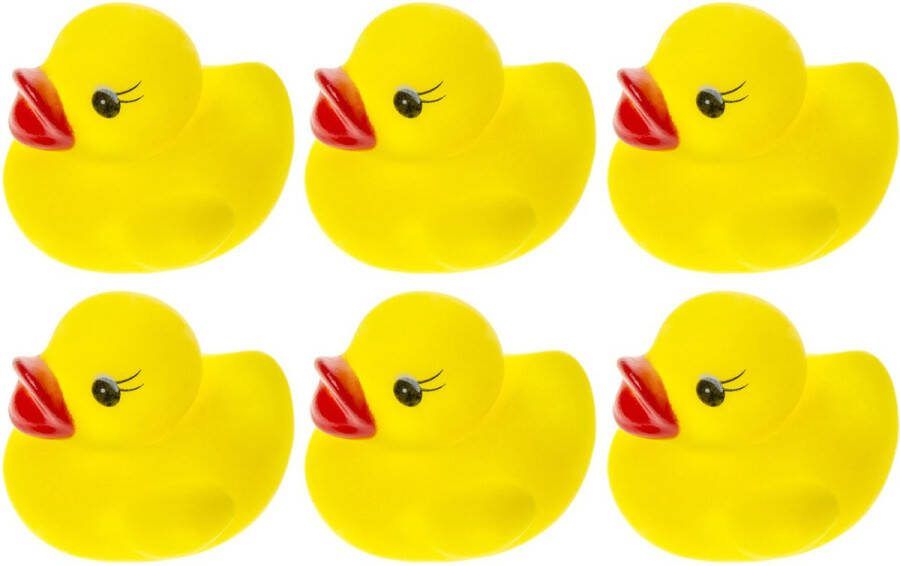Merkloos Sans marque 60x Badeend geel badspeelgoed 3 cm Speelgoed Badspeeljes Badeendjes