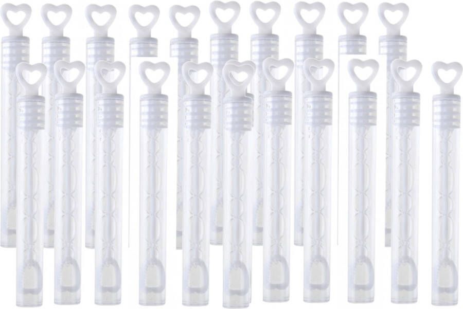 60x Bruiloft bellenblaas staafje buisje met hart 1 x 10 cm Bellenblazen Trouwerij huwelijk Bruiloftsgasten feestartikelen