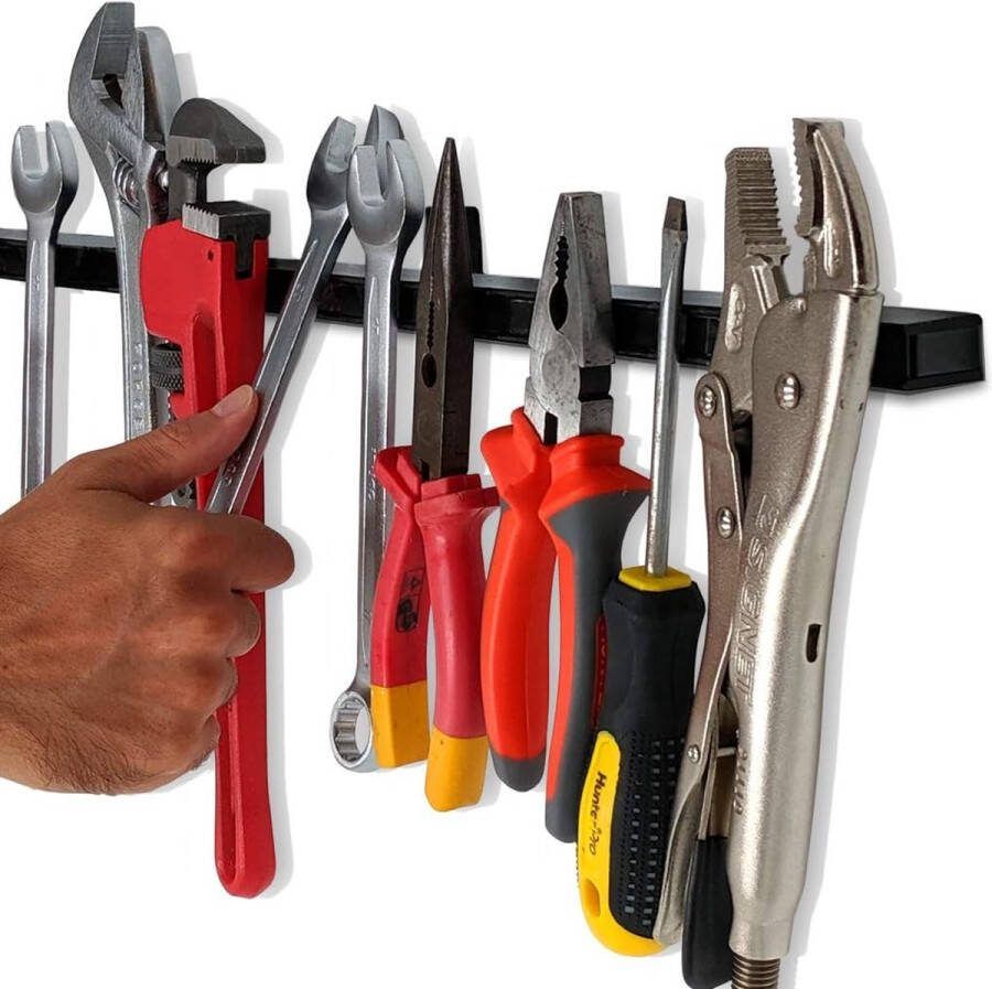 61 cm zware gereedschapshouder (verbeterde versie) sterke trekkracht voor handgereedschap professioneel magneetstripgereedschap gereedschapsmagneetstriporganizer van metaal voor werkplaats en garage