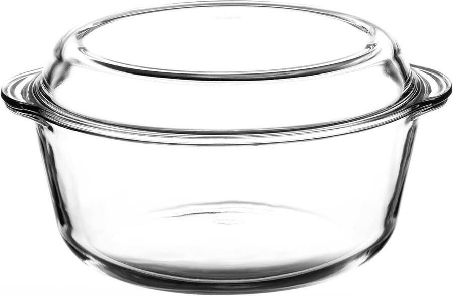 64480 Ovenschaal met deksel Rond 315 l Braadpan Glazen schaal