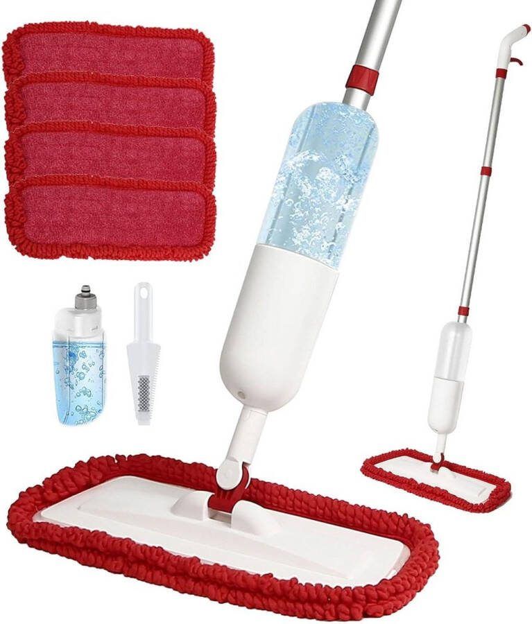 650ml Spray Floor Mops Droge Natte Microvezel Platte Mop voor Houten Hardhout Laminaat Keramische Tegel Vloer 4 Wasbare Pads Hervulbare Fles