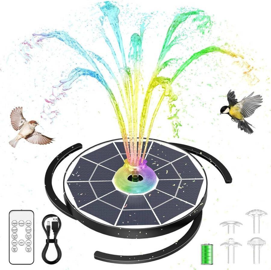 6.5W Solar Fontein Pomp Backup Zonne Drijvende Water Fontein Krachtige Pomp