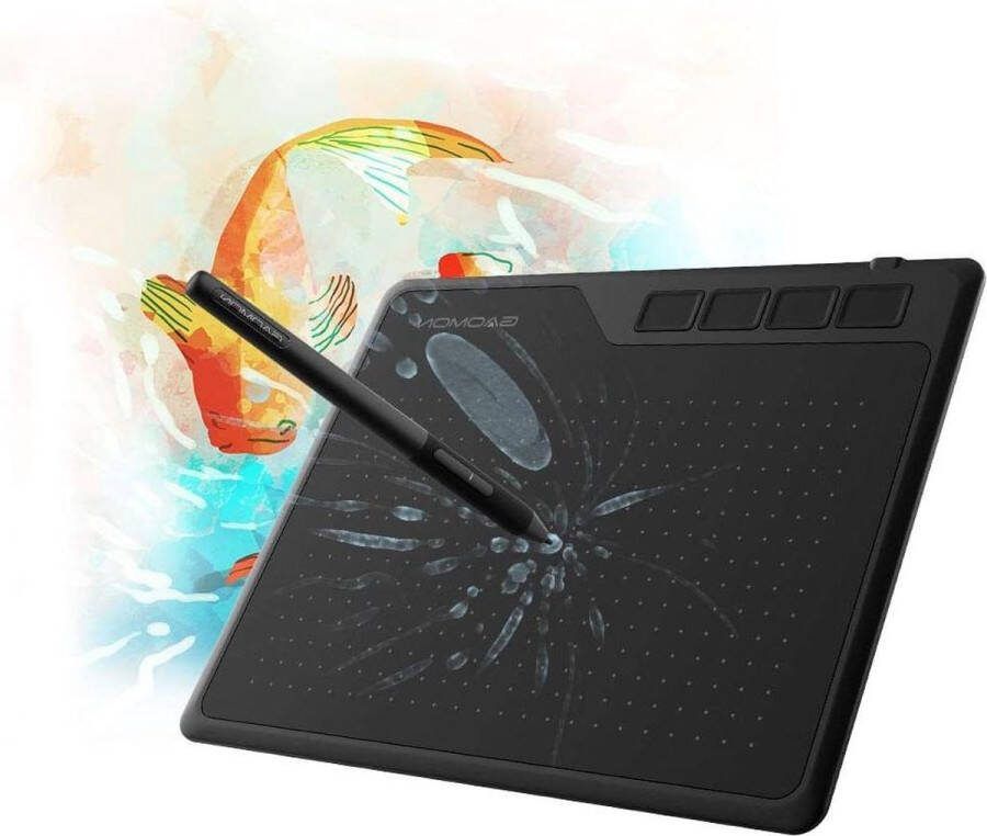 6.5x4 Inch Drukgevoeligheid Grafische tablet 8192 met passieve stylus en 4 sneltoetsen voor tekenen en spelen van OSU Tekenbord