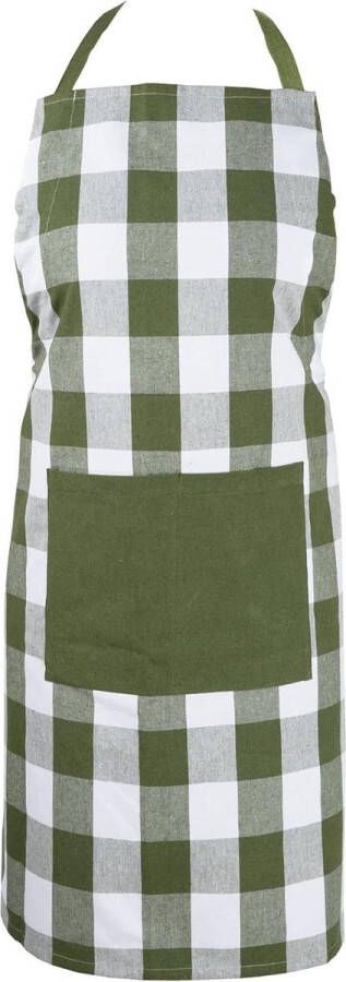 65x85cm Ademend Kookschort van 100% Katoen Verstelbaar en met 2 Grote Zakken Cooking en Barbecue Schort voor Vrouwen en Mannen