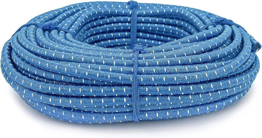 6mm Diameter Elastisch Bungee Touw voor Vissen Zeilen Varen Kamperen Gebruik Binnen Buiten Keuken Werkplaats Tuin (25 Blauw)