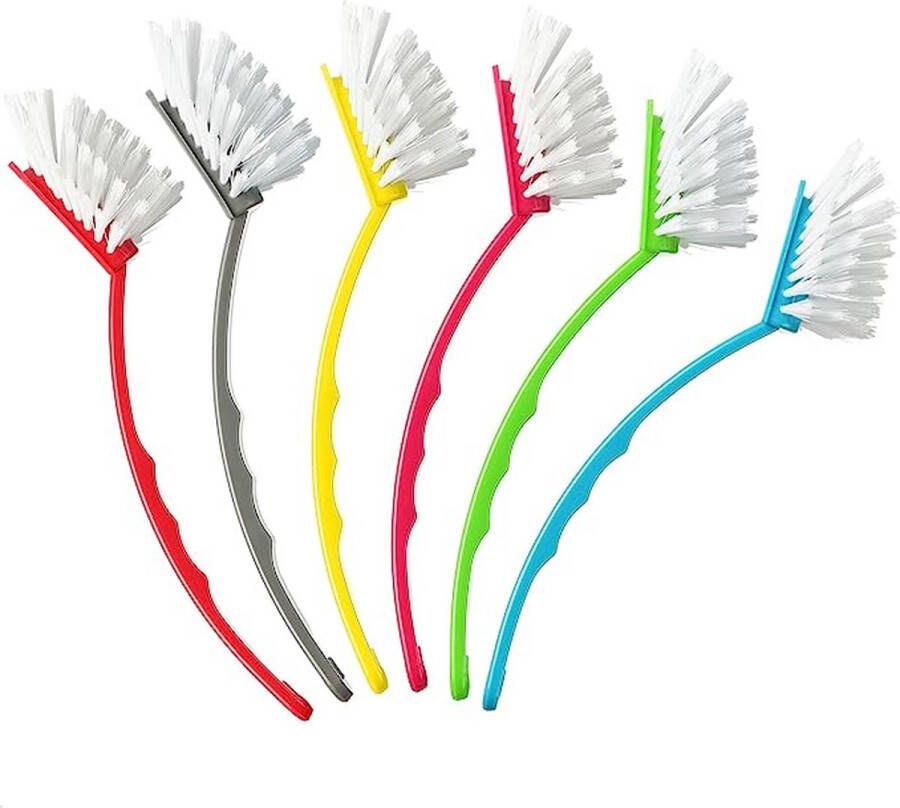 6x afwasborstel keukenborstel in mooie kleuren afwasborstel pannenborstel voor het schoonmaken [keuze varieert]