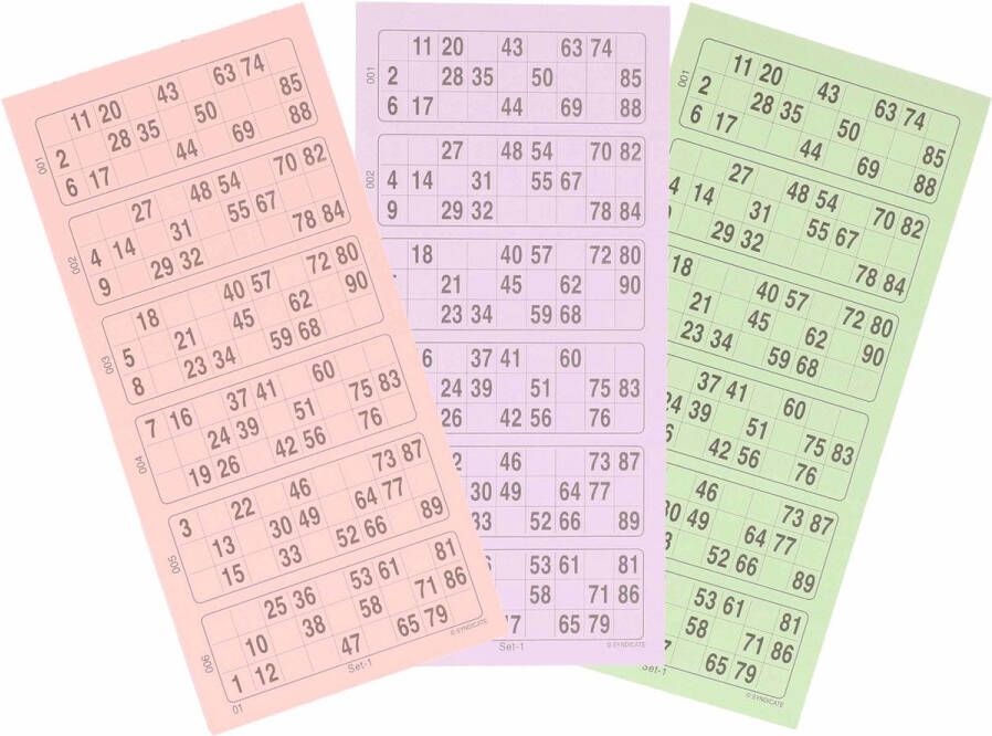 Merkloos Sans marque 6x Bingokaarten 1-90