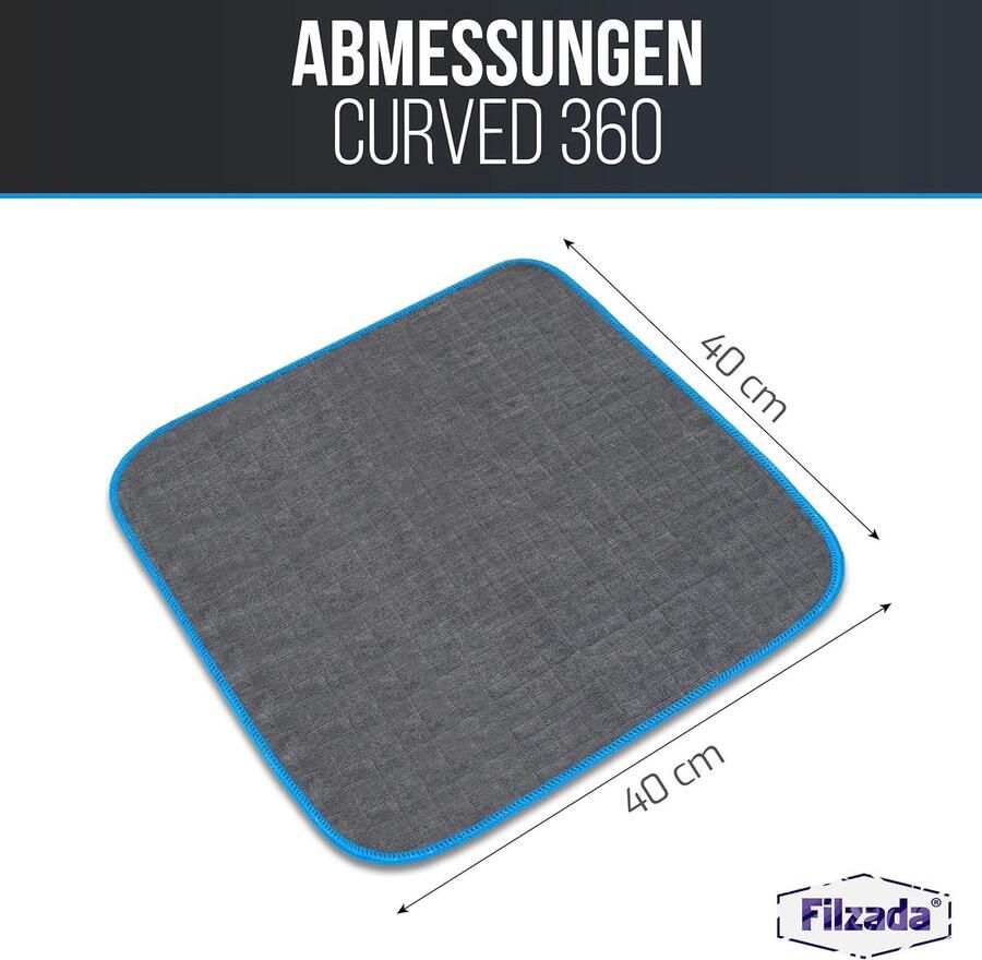 6x Curved 360 Lakvriendelijke microvezeldoek auto Extreme zuigkracht en pluisvrij dankzij extreem zachte microvezel Autopoetsdoeken voor professionele autoverzorging in 40x40cm (6)