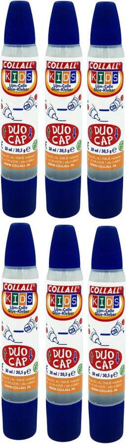 6x Kinder Lijmpennen Colall 6x30ml Kinderlijm