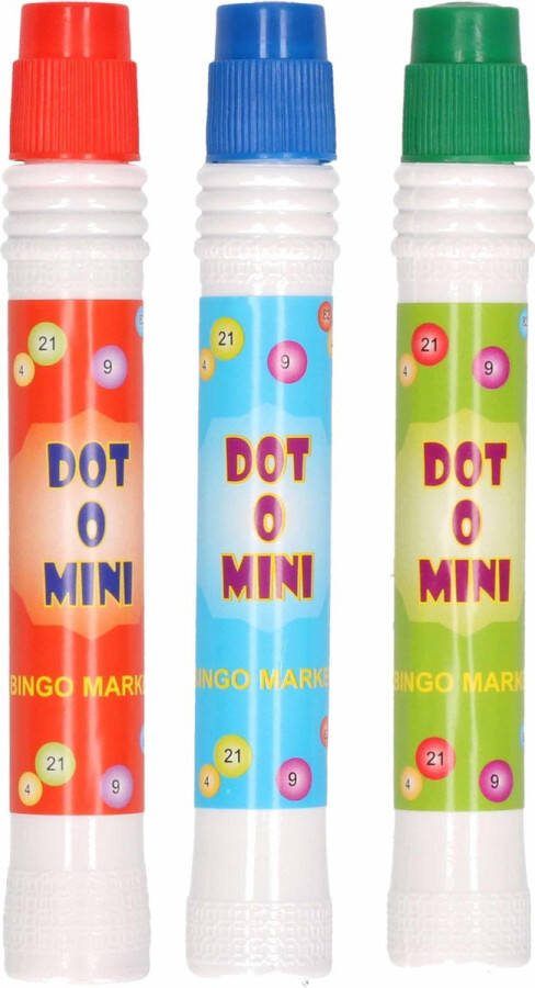 6x stuks Bingostiften in verschillende kleuren groen rood en blauw Van alle kleuren 2 stuks bingo markeerstiften