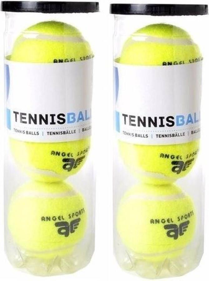 6x Tennisballen in koker Buitenspeelgoed Tennissen