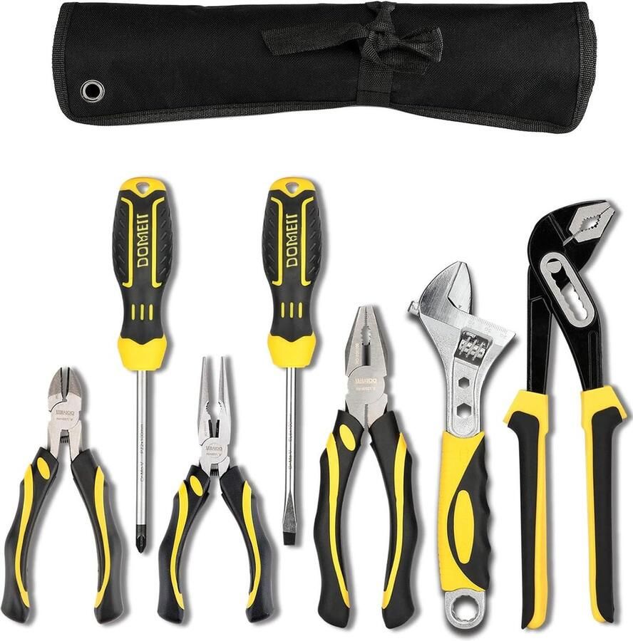 7-delige 10-inch groefvoegtang 202 cm verstelbare moersleutel combinatietang tangenset onderhoud gereedschapsset met gereedschapstas