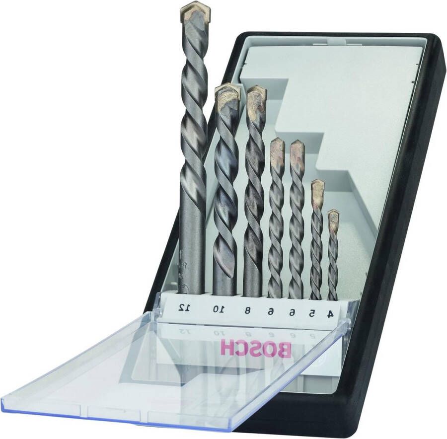 7-delige betonborenset CYL-3 Set Ø 4-12 mm voor beton klopboormachine