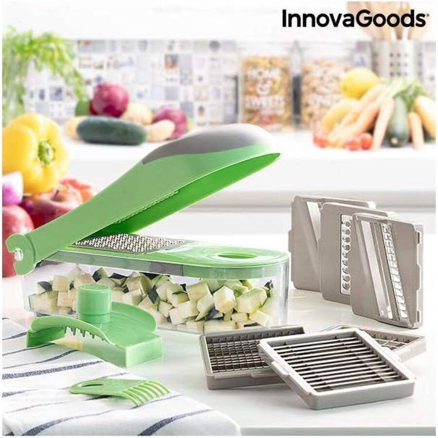 7-in-1 groentesnijder rasp en mandoline met recepten en accessoires