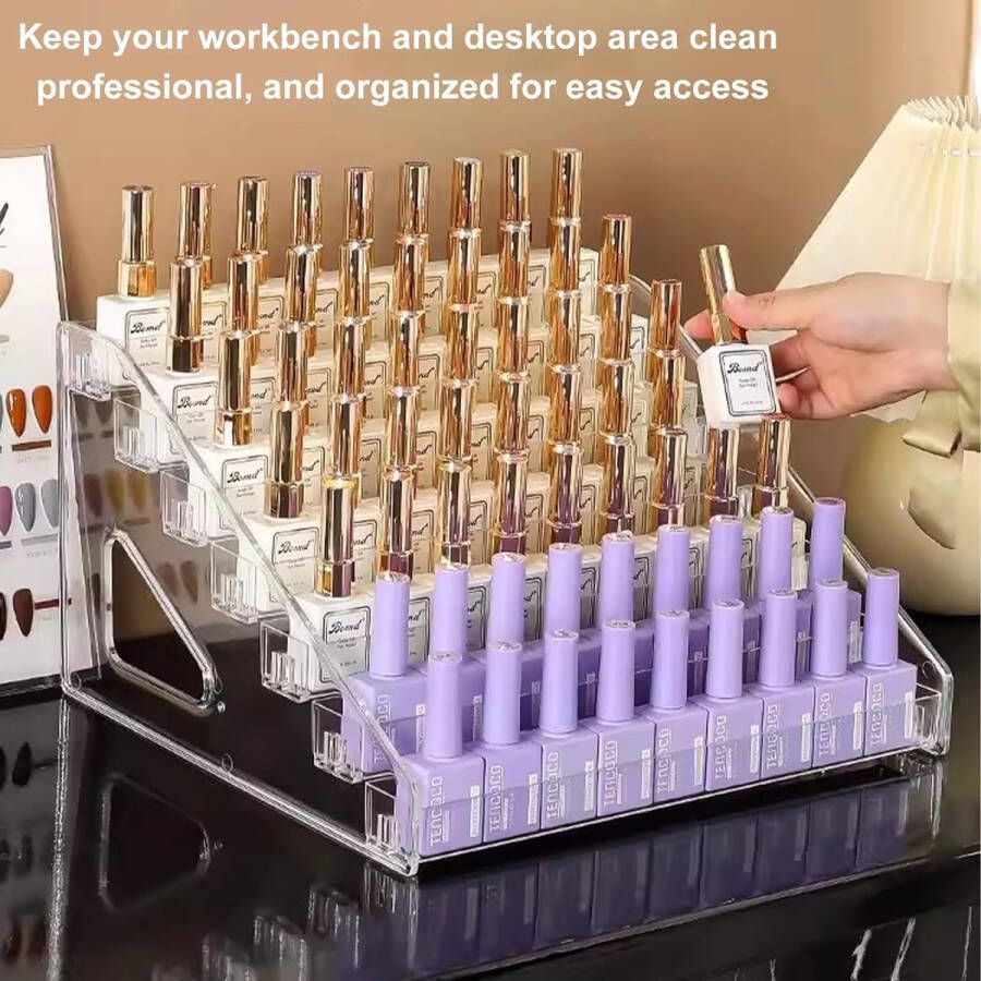 7 lagen nagellak opslag nagelpolish organizer transparante nagellak-organizer voor parfum lippenstift etherische oliën opbergen display plank (31 x 30 x 18 5 cm)
