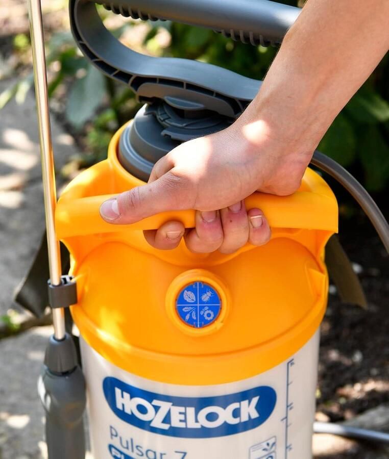 7 liter transparante drukspuit met verstelbare sproeikop