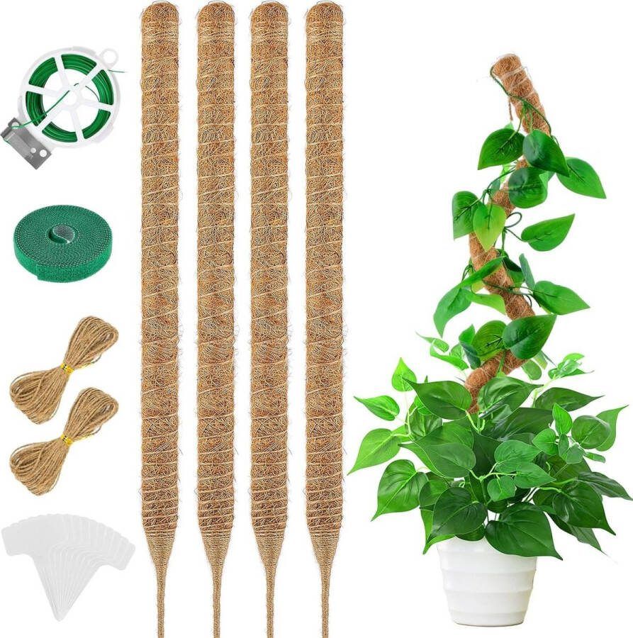 70 cm plantenstok kokos Monstera klimhulp mosstaaf flexibele natuurlijke kokosvezel plantenstokset