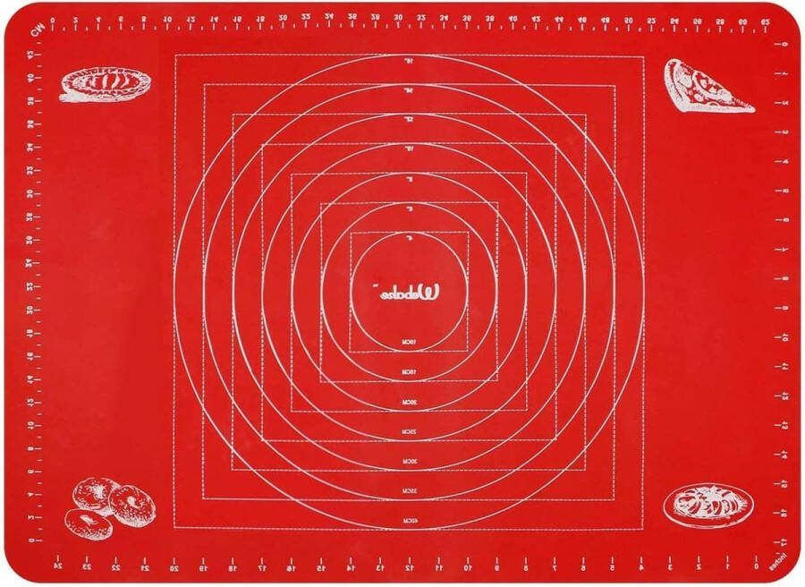70 X 50 CM verdikkende siliconen deegmat rolmat voor het kneden van deeg bakmat voor het rollen van meel bakken gebak mat met liners